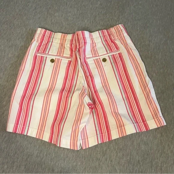 Lands' End Pink and White Shorts with Striped Pattern - Picture 4 of 6